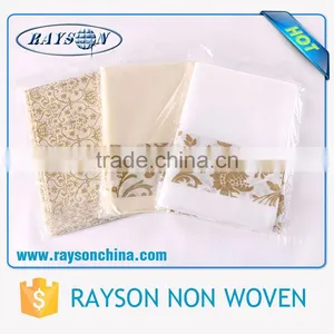 Golden Printing Decoration Biodegradable PP Nonwoven Tablecloth thumbnail-3