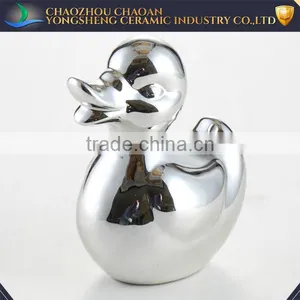 Gold-plated and Silver Plated Ceramic Duck Home Decor thumbnail-3