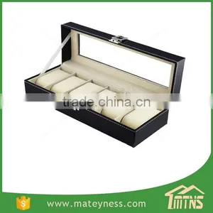 Large Glass Top Display Wooden Watch Box thumbnail-5