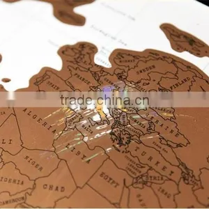 CT-483 2016 Creative Fashion New Design Hard Paper World Map for Travel Decorative World Map thumbnail-2