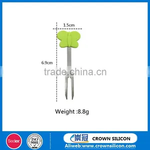 Promotional Gift New Design Eco-friendly Silicone Fruit Fork thumbnail-2