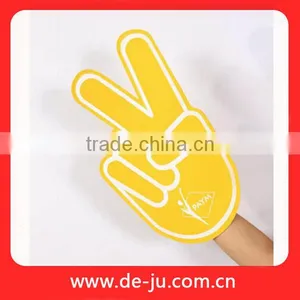 Yellow EVA Yeah Finger Cheer Foam Hand thumbnail-1