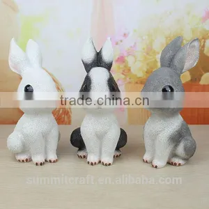 Novelty Resin Rabbit Bunny Piggy Banks Money Saving Box thumbnail-1