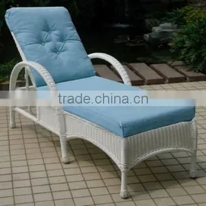 Garden Wicker Sun Lounger Patio Rattan Lounger thumbnail-2