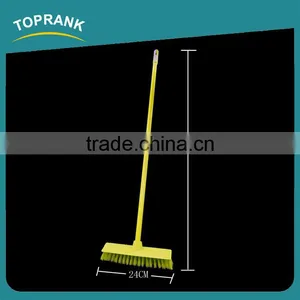 Toprank Heavy Duty Double Use Hard Bristle Brush And Broom Long Handle Plastic Floor Brush Broom thumbnail-1