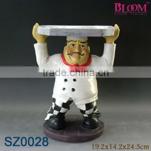 Polyresin Fat Chef Decortion Serving Dish thumbnail-1