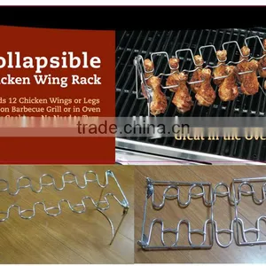 Classic Stainless Steel Chicken Leg Rack thumbnail-1