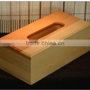 Fancy Wood Craft Facial Wood Tissue Box thumbnail-1