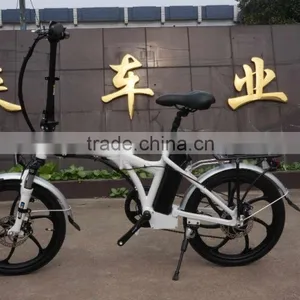 High Quality Electric 20'' Folding Bike One-piece Aluminum Alloy Wheel thumbnail-6