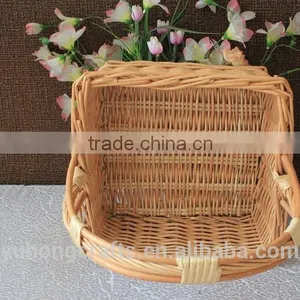 Storage Willow Basket With Handles Convenient For Picnic thumbnail-6