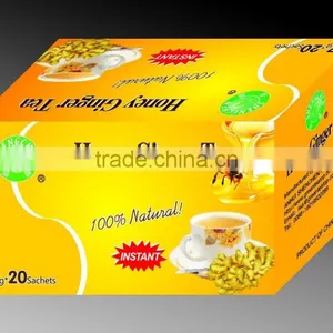 Instant Honey Ginger Drink 7gx20bags/box Honey Ginger Tea OEM thumbnail-1