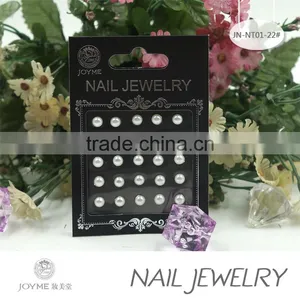 Bling Glitter 3D Pearl Charm Cute Tips Nail Stickers thumbnail-1
