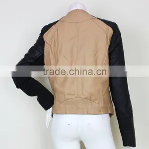 High Quality Washed Beauty PU Jackets Women Jacket thumbnail-6