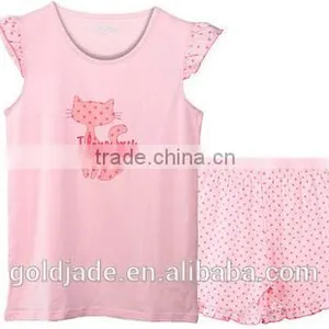 100% Cotton Kids Pajama Blank Boys and Girls Shirts+pants Pajama Sleepwear Baby Pajamas thumbnail-5