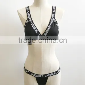 2017 New Hot Sexy Mature Bikini Lady's Swimwear With Letter thumbnail-4