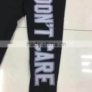 Women Fashion Print Black Slim Fit Sports Trousers thumbnail-3