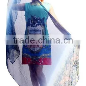 2015 Low Moq Wholesale Spring Summer Small Floral Printed Scarf thumbnail-1