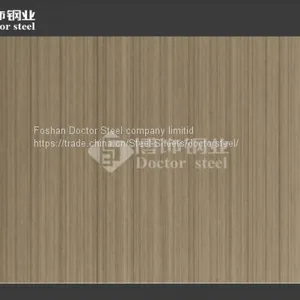 240# Hairline Champagne Golden Color Decorative Stainless Steel Plate thumbnail-3