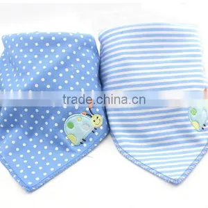China Cute Baby Gift Applique Cotton Custom Absorbent Dribbler Wholesale Bandana Baby Bibs thumbnail-5