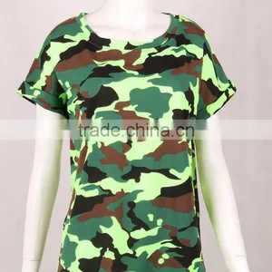 Custom Wholesale Women Camouflage Uniform t Shirt or Suit thumbnail-2