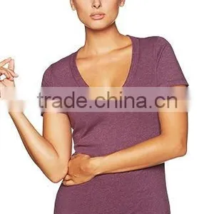 Next Level Apparel Ladies' CVC V-Neck Tee - Made From 60% Cotton, 40% Polyester Jersey and Comes With Your Logo. thumbnail-3
