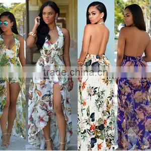 Walson 2017 Ladies Fashion Dresses With Pictures Women Printed Chiffon Dresses thumbnail-1