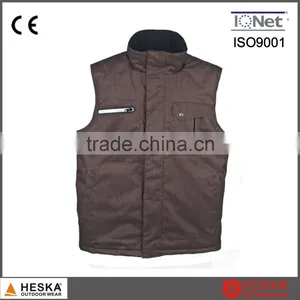 OEM Customize Workwear Men Winter Vest Padded Bodywarmer With Waterproof thumbnail-2