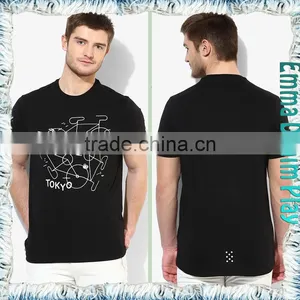 Latest Men's Printed Combed Cotton O Neck T Shirts thumbnail-3