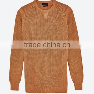 Mans Fashion Stylish Raglan Sleeve Knitted Nylon Pullover Sweater for Wholesale thumbnail-2