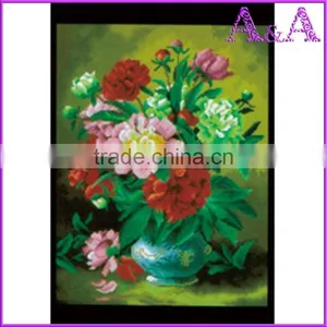 Custom Pattern Fabric Cross Stitch Sets Purple Flower Cross Stitch Kits Suppliers thumbnail-3
