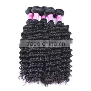 Indian Virgin Curly Hair Deep Wave 100% Unprocessed Human Hair Weft Mocha Hair Indian Deep Curly thumbnail-4