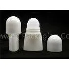 Height 94mm 23g Oblate Plastic Empty Roll on Deodorant Bottles in White thumbnail-1