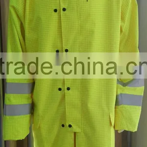 Euro Standard En20471 Cetificated Coverall Safety Reflective Coverall 250gsm hi Vis Anti-static Fabric Used Workwear thumbnail-3