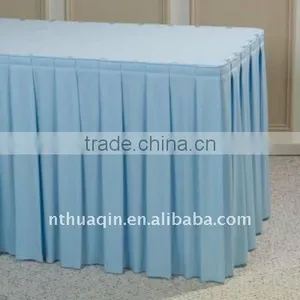 100% Polyester Table Skirts for Banquet Wedding Table Linen Table Skirting Cover thumbnail-1