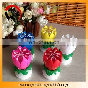 Rotating Music Flower Fancy Birthday Cake Candles thumbnail-1
