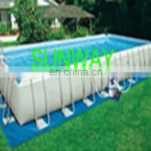 Hot Sale and Good Summer Family Big Portable Pvc and Steel Swimming Pool thumbnail-1