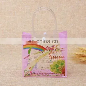 Eco-friendly Square Pvc Bag Clear Custom Gift/jelly/toys/cloth Packaging Bag With Handle thumbnail-2