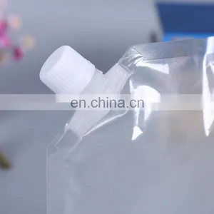 Trusted Factory Supplier Stock Clear Pvc Liquid Plastic Stand up Pouch With Spout for Milk Power/ Match Tea Power thumbnail-3