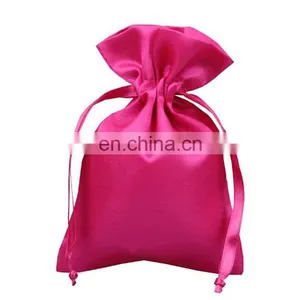 Custom High Quality Satin Gift Drawstring Bag With Logo Printed Satin Gift Pouch Wholesale thumbnail-4