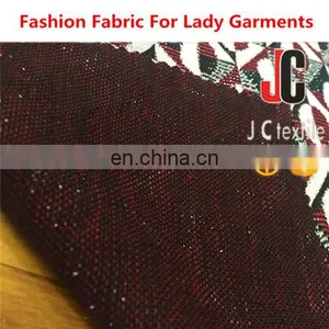 Durable Stretch Fabric Recycled Polyester Rayon Spandex T/R Yarn Dyed Jacquard Stretch Knit Fabric thumbnail-5