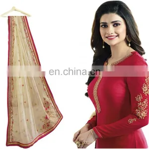 2017 Royal Occasion Wear Semi-Stitched Straight Cut Style Salwar Kameez (salwar Kameez Suits) thumbnail-2