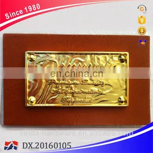 High Quality Jeans Leather Label Design With Metal Logo thumbnail-1