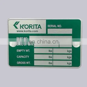 Fast Delivery OEM Cheap Machine Use And Screw Type Custom Printed Brushed Aluminum Nameplate With Holes thumbnail-1