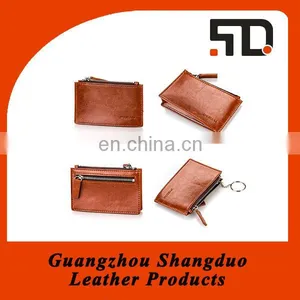 High Level Zipper Leather Coin Purse Coin Case thumbnail-1