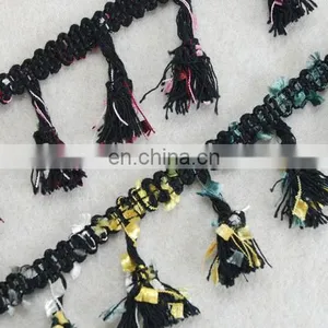 Top Fashion Multico Design Pompom Fringe Tassel Trim for Winter Season Garments thumbnail-2