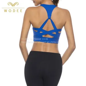 Custom Your Logo Women Sports Bra YogaSports Bra Crop Top thumbnail-1