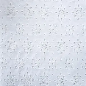 Plain Cotton Border Embroidered Lace Embroidery Fabric thumbnail-3