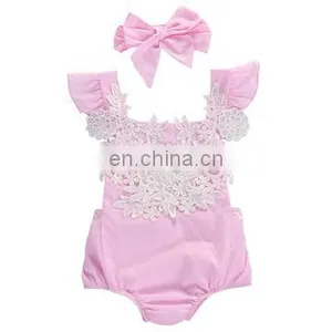 Wholesale 2018 Fashion Baby Clothes Soft Cotton Romper Ruffle Sleeve Baby Romper Suit thumbnail-2