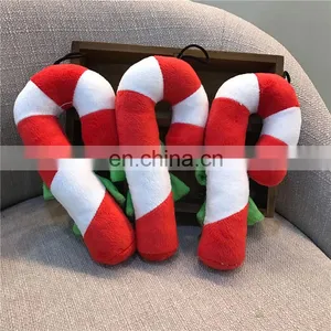 Teddy Puppy Molar Bite-resistant Christmas Candy Cane Dog Toy Squeaky Pet Christmas Toy thumbnail-4