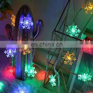 Solar Led Safety Holiday Curtain Snowflake String Lighting Garden Home Christmas Indoor Outdoor Decoration Fairy Light thumbnail-2